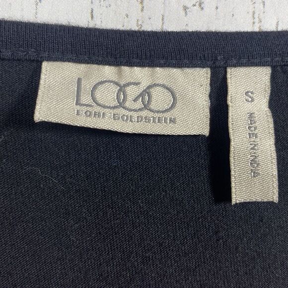 Logo By Lori Goldstein Sleeveless Sequins Black Multi Festive Tunic Top - Picture 10 of 12